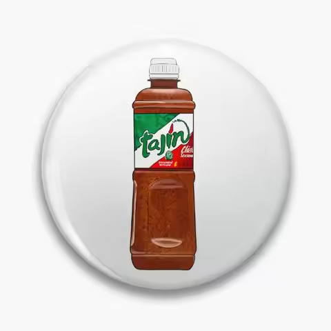 Mexican Classic Tajin Seasoning Sticker Soft Button Pin Hat Lover Decor Jewelry Cute Metal Collar Gi