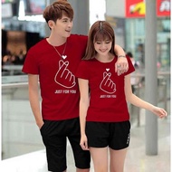 DNC Kaos Couple Pasangan Just For You Premium Distro Baju couple kaos Aesthetic Kekinian