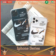 Casing iPhone 7 Plus 8 Plus X Xs Xr 11 11 Pro 12 Case Aesthetic Transparent Nike Air JK Premium