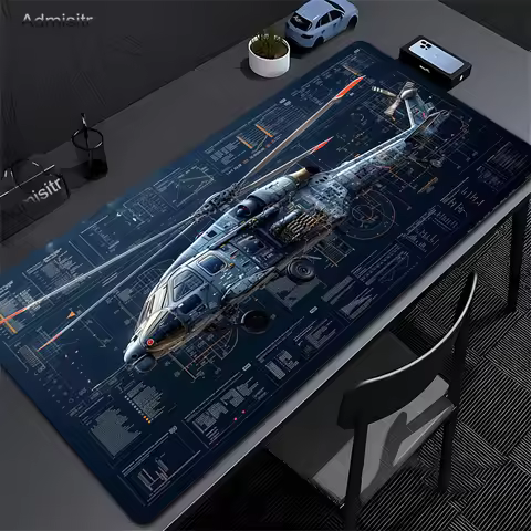 Art Aircraft Flight Instrument Game Speed Mouse Pad Non-slip Rubber Overlock Mouse Pad Office Decora