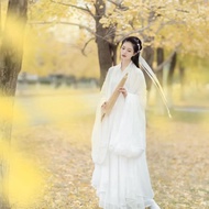 Hanfu 汉服  古装 中国风传统服装Hanfu Ancient Costume Hanfu Suit Wei Jin Style Hanfu Women's Waist-Length Ancient Costume Long Style Daily Fairy All-Match Big Sleeve Shirt Ancient Style Full