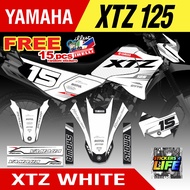 YAMAHA XTZ 125 Full Decals Sticker Body (WHITE)