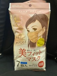 (包郵)日本 IRIS OHYAMA 魅せ色三層口罩（杏粉色）