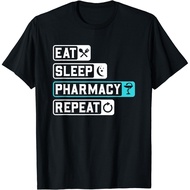 Eat Sleep Pharmacy Repeat Shirt Pharmacist Technician Gift T-Shirt