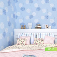 Wallpaper Sticker Bunga Kembang Blossom Abu Biru Hijau Pohon Bambu Pink Batik Berkualitas Stiker Wal