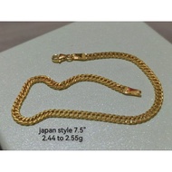 18k gold japan style/ 18k gold bracelet pawnable