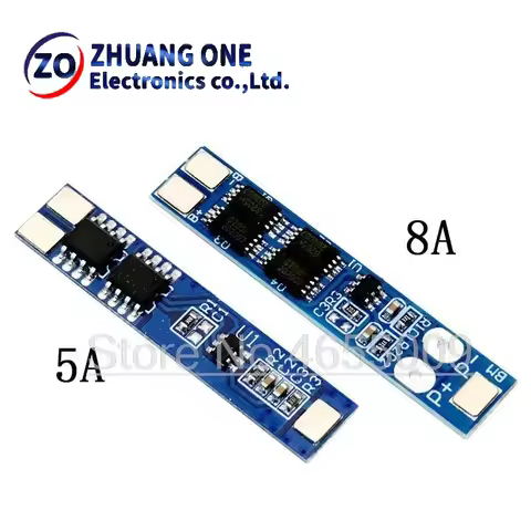 2S 5A / 8A 7.4V/8.4V 18650 Lithium Battery Charger Board Li-ion Battery Charging BMS Over Charge-Dis