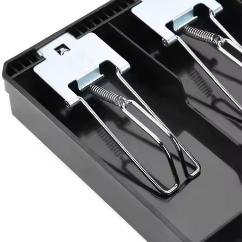 Cash Register Drawer Insert Tray 4 Bill/3 Coin Slots with Clip for Money Storage