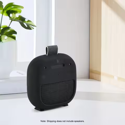 For Bose SoundLink Micro 2 Silicone Protective Cover Case W/ Carabiner Shockproof Travel Bag for Bos