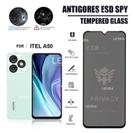 LAYAR Itel A100C Itel A50 Itel A26Tempered glass Full Cover Anti Static SPY PRIVACI ANTI INTIP full 