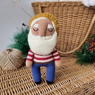 水手白鬍子毛絨柔軟禮物送給男孩的節日禮物。聖誕禮物