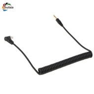 [chulisia] 3.5mm to Male  Sync Cable with Screw Lock for Trigger Studio Lightinging - Spring Cord 1.