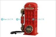 KIPO-英國風 電話亭 造型電話 復古電話 旋轉撥號 NCH003107A