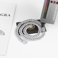 สร้อยคอฮิปฮอปเพชร VFDRT S925 10มม. สองแถว VVS เพชรสเตอร์ลิงเพชรห่วงโซ่ลิงค์คิวบาไมอามี่สำหรับผู้ชาย