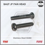 SS304 Stainless JP Bolt M4 X 16 (SUS304 A2-70 Pan Head Machine Screw) M4x16 4x16/ JP Bolt 4 x 16