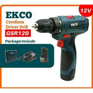 EKCO Cordless Drill Set GSR120 12V 2 Speed with Rechargeable Battery High Quality