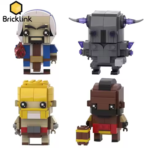 Bricklink MOC Game Royale Wars Action Figures PEKKA Barbarians Hog Rider Brickheadz Sets Building Bl