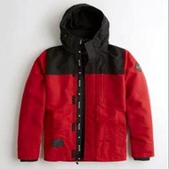 小麥代購出清全新 HOLLISTER hco外套海鷗紅色冬季新品捉絨內襯絨質夾克連帽外套 保暖 風衣
