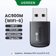 UGREEN 2.4G & 5G Wifi6 Wireless Adapter 1300Mbps 650Mbps USB WiFi Network Card for PC Computer USB W