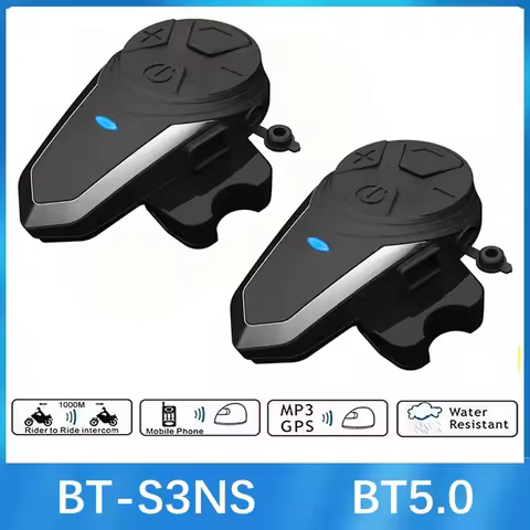 BT-S3NS Motorcycle Helmet Intercom Moto Helmet BT5.0 Headset Waterproof Intercomunicador BT Interpho