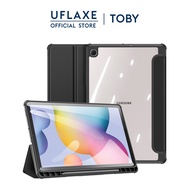 UFLAXE TOBY เคสโฟลิโออัจฉริยะกันกระแทกสำหรับ Samsung Galaxy Tab S6 Lite ปกหนังสืออัจฉริยะคุ้มครองเต็มรูปแบบที่ชัดเจนทนทาน เคสแท็บเล็ตแบบใส