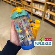 Skater กระติกน้ำเด็ก มาพร้อมสายสะพาย นำเข้าจากญี่ปุ่น แก้วดื่มหลอดดูดลายการ์ตูนสำหรับเด็ก