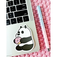 💖WATERPROOF💖We Bare Bears Panda with Donut Laptop Sticker #1104