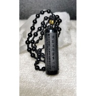 Obsidian Sutra Heart Sutra Pendant Hanging Home Hanging Car Desk Prajna Paramita Heart Sutra