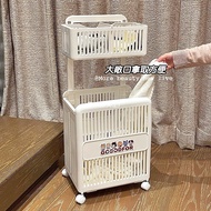 Trolley Dirty Clothes Storage Basket Household Wheeled Foldable Clothes Basket Doll Plush Toy Bucket