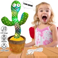 Dancing Cactus Soft Toy 120 Song Speaker Talking Voice Repeat Plush Dancer Toy USB Charging Stuffed toys with3816