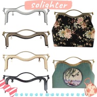 SOLIGHTER Purse Clasp Frame, Bag Hardware Vintage Purse Frame Kiss Clasp, Mini Metal Purse Frame DIY