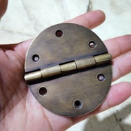 Antique round brass cupboard hinge door hinge