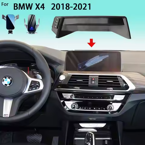 Car Phone Holder For BMW X4 2018-2020 2021 G02 10.25" Screen Mobile Phone Support Car Mounts 15W Wir