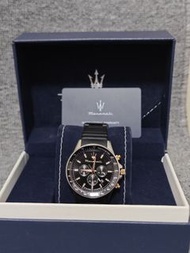 Maserati 瑪莎拉蒂 手錶 三眼計時設計 運動機械風格 原裝盒證