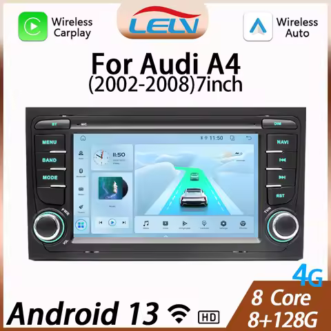 LELV For Audi A4 B6 B7 S4 B7 B6 RS4 SEAT Exeo 2002-2008 Car Radio Multimedia Video Player Navigation