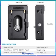 Novapeak-my NP F550 F750 F970 Battery Adapter Plate  Type C Charging DC12V DC8V USB with Cold Shoe M