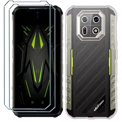 3-in-1 Glass+Silicone Cover For Ulefone Armor 22 Case Tempered Glass Screen Protector For Ulefone Ar