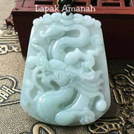 Liontin Batu Giok Burma Ukir Naga Type A Giok Burma Myanmar Asli