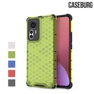 小米Xiaomi 12 Pro 5G CASEBURG Hybrid HEX 雙物料加強防撞 軟邊硬底 四邊全包保護殼 手機套 5615A