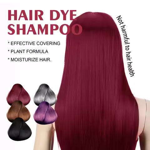 5Colors Hair Dyeing Shampoo 3in1 Rapid Hair Dyeing Repair Dry Cleaning Nourishing Hair Roots Restora