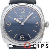 Panerai Radiomir Officine 45mm PAM01383 男士腕錶，不銹鋼/皮革，藍色，翻新，狀況極佳（二手） - 盒子，保固卡，不銹鋼/皮革。