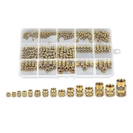 300Pcs Brass Knurled Threaded Insert Nuts Brass Threaded Inserts for 3D Printing Injection Molding
