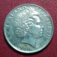 Koin New Zealand 50 Cents Elizabeth II 4th portrait magnetic 2006-2021