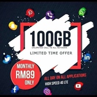 "Termurah" - One XOX Black Postpaid Plan 100gb
