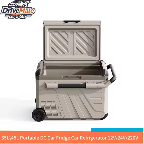 35L/45L Mini Car Fridge Freezer 12V/24V with Optional 220V Adapter – Portable Compressor Refrigerato
