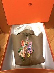 Hermes Picotin 22大象灰金扣