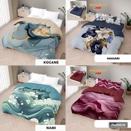 Kintakun DLuxe Digital Printing New Edition Bed Cover Set FLAT BEDSHEET Size 160x200 HEIGHT 25 cm