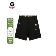 Aape Flagship Store Men's Spring Summer Skateboarding Ape Badge Multi-pocket Trendy Casual Shorts B6