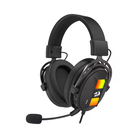 Redragon H375 Wired Gaming Headset, 53mm Drivers 7.1 Surround Sound, Detachable Noise Cancelling Mic