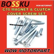 C70 MAGNET COVER SKREW & CLUCTH COVER SKREW HONDA C70 MAGNET & CLUTCH COVER SCREW C70 ENGIN COVER BO